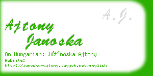 ajtony janoska business card